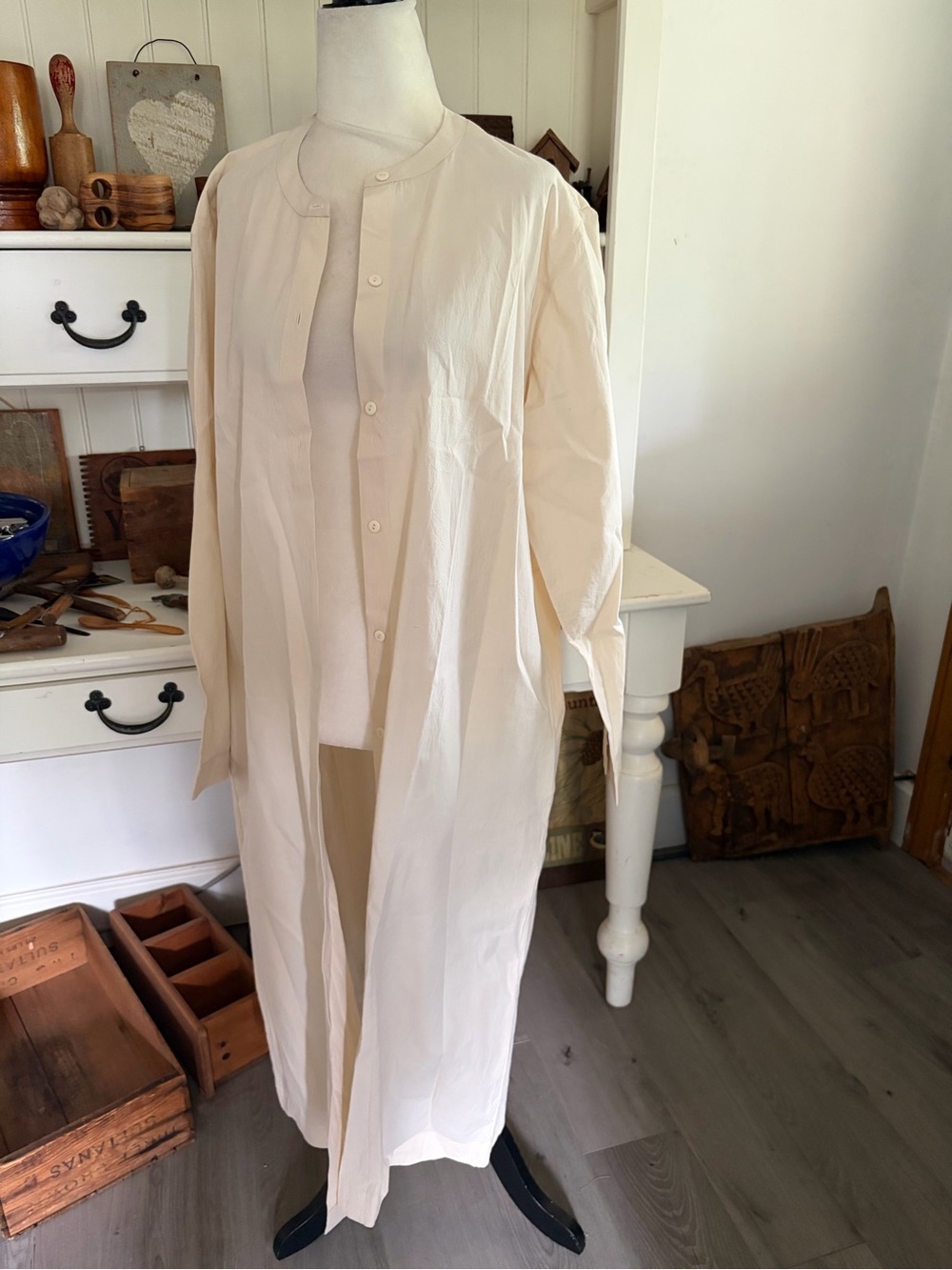 Rag & Bone Light Yellow Long Button-Front Shirt Dress